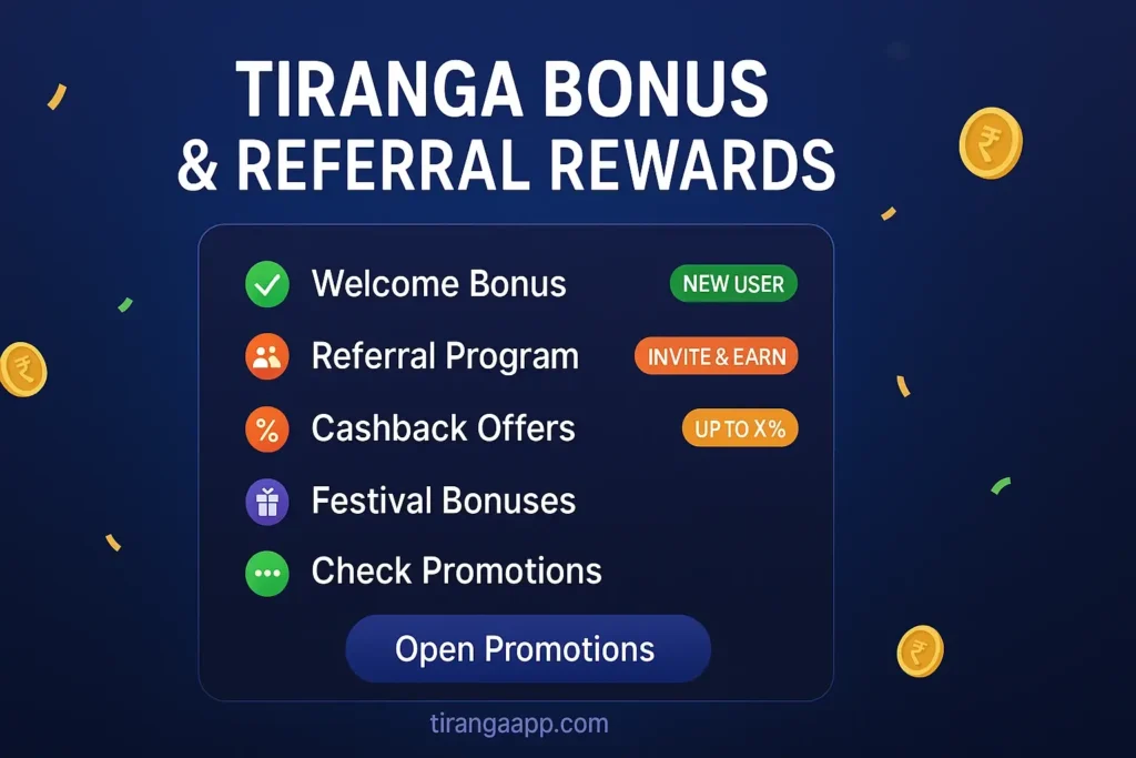 Tiranga Bonus & Referral Rewards